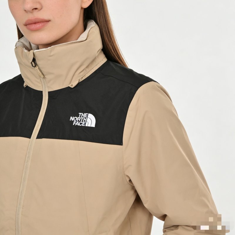 The North Face Beige & Black Windbreaker Jacket view