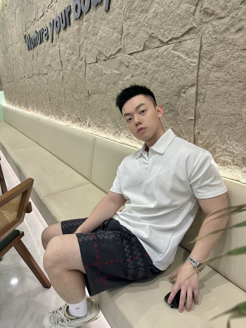 Burberry Monogram Check Shorts Black Red view