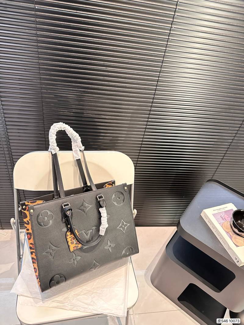 Louis Vuitton Monogram Embossed Black Tote Bag view