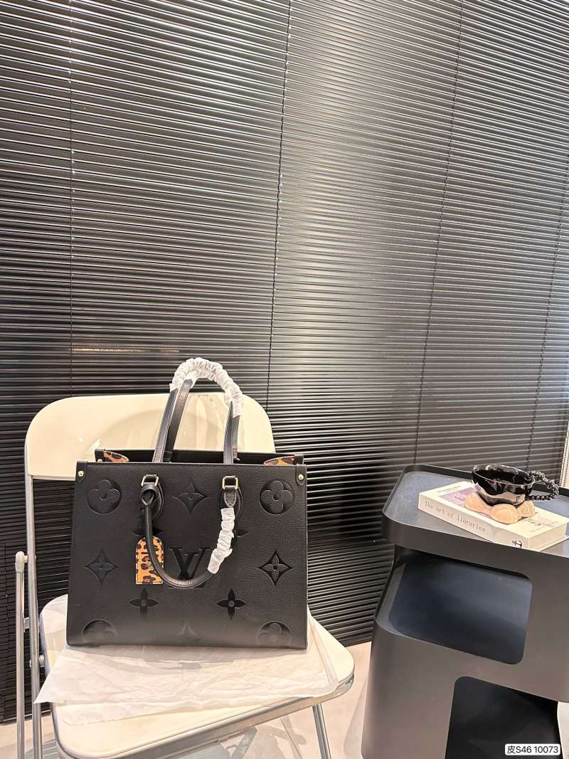 Louis Vuitton Monogram Embossed Black Tote Bag view
