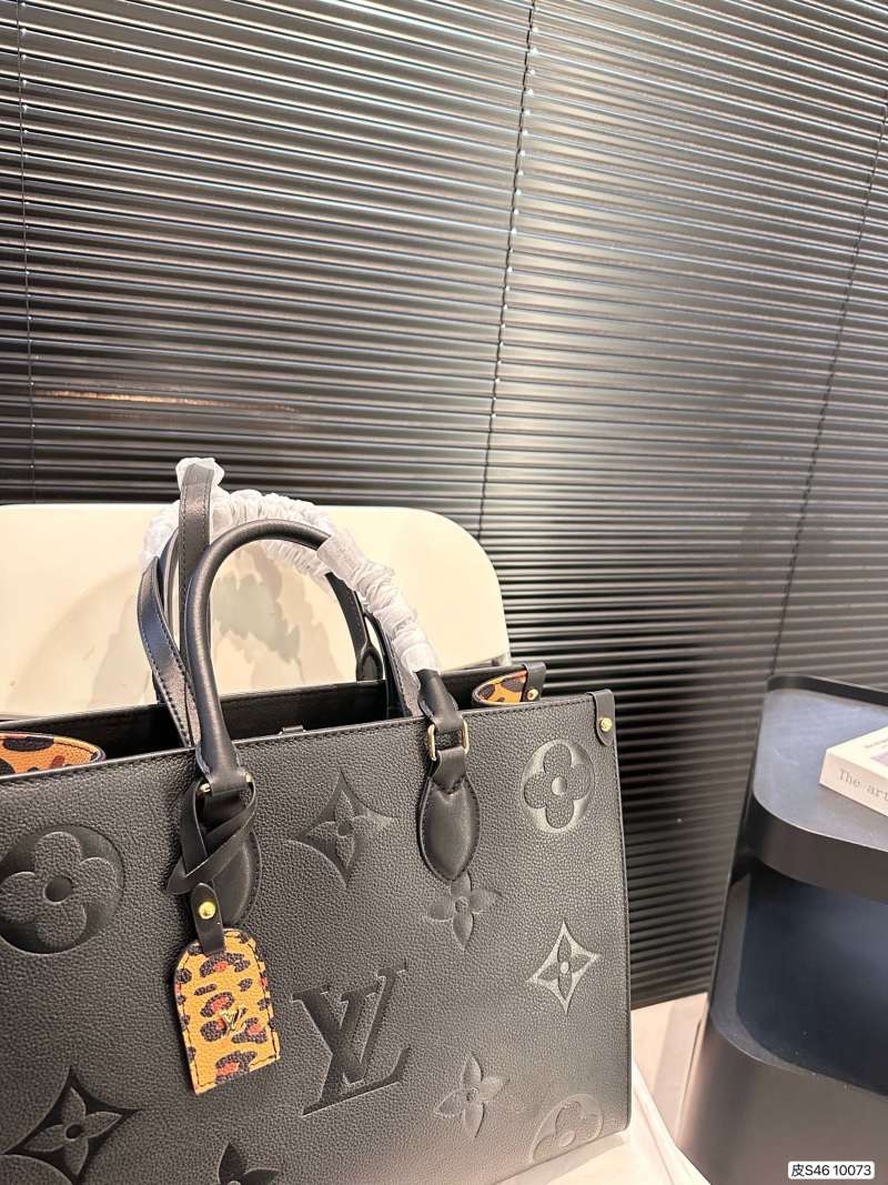 Louis Vuitton Monogram Embossed Black Tote Bag view