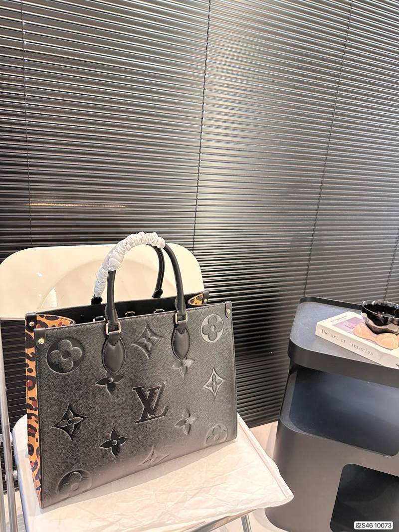 Louis Vuitton Monogram Embossed Black Tote Bag view