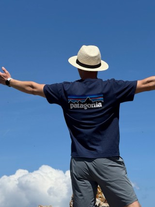 Patagonia Navy Logo T-Shirt view 2