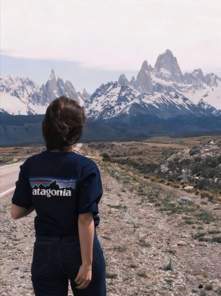 Patagonia Navy Logo T-Shirt view 3