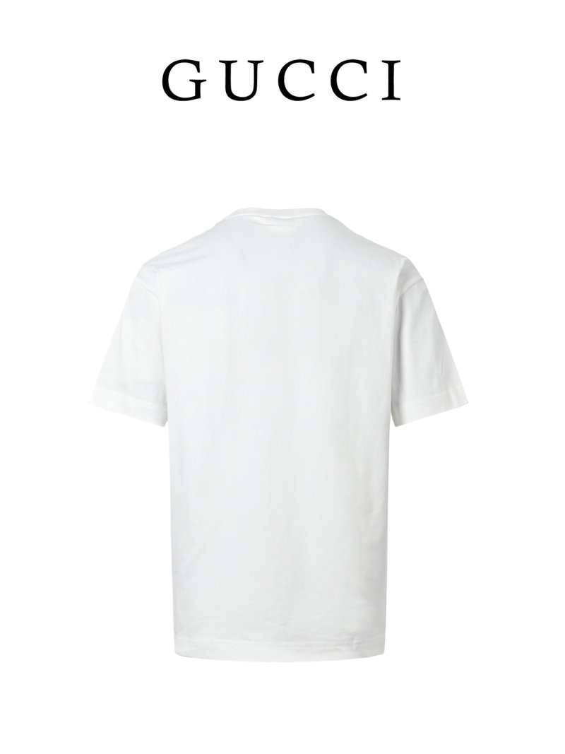 Gucci Logo Print White T-Shirt view