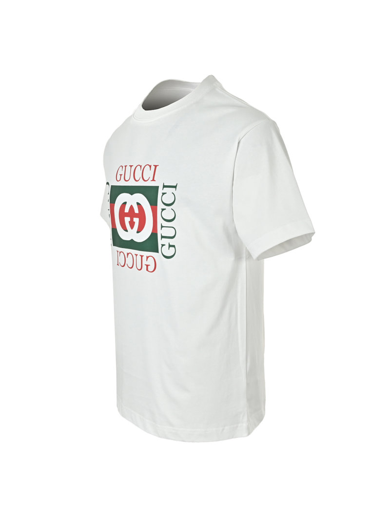 Gucci Logo Print White T-Shirt view