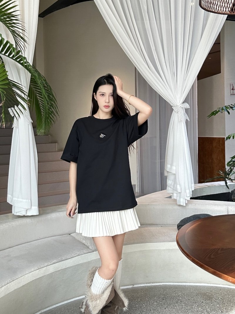 Black Oversized Crewneck Short Sleeve T-Shirt view