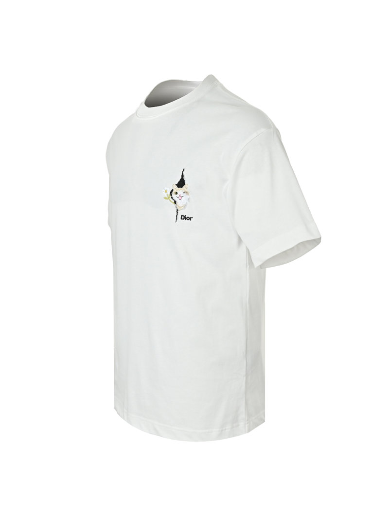 White Graphic Print Short Sleeve T-Shirt view
