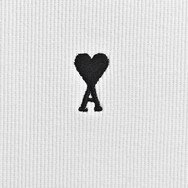 Essentials White Ribbed Tank Top with Black Logo view