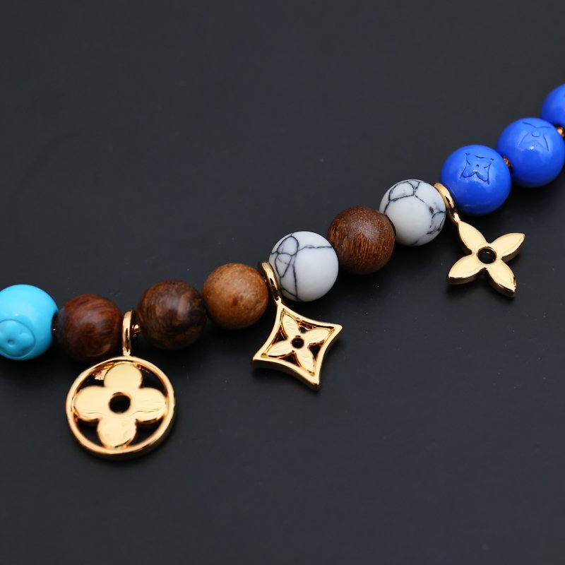 LV Surfin Beads Multicolor Necklace with Gold Charms view