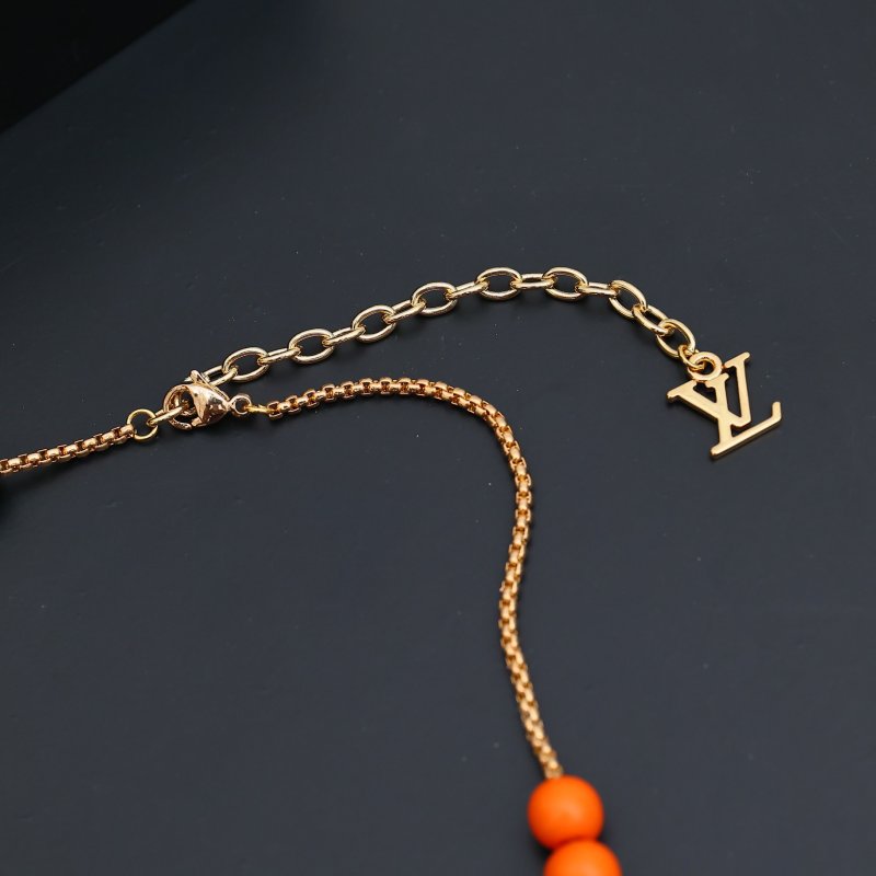 LV Surfin Beads Multicolor Necklace with Gold Charms view