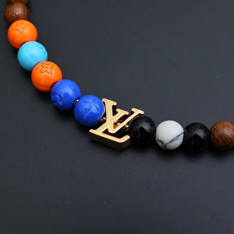 LV Surfin Beads Multicolor Necklace with Gold Charms view