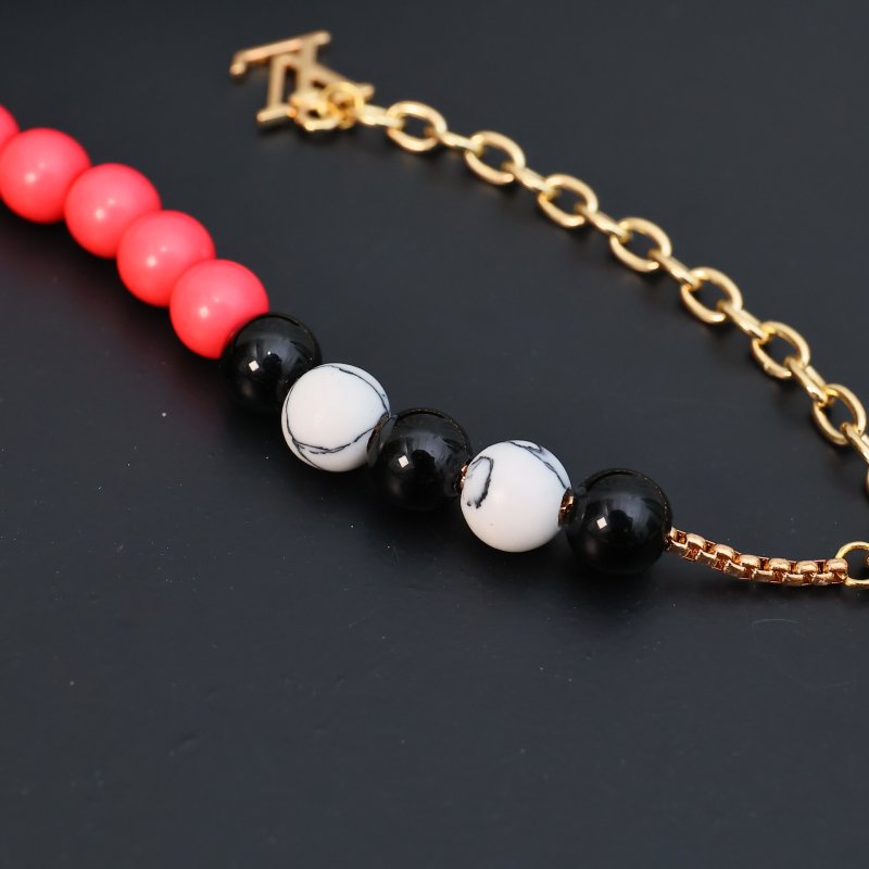 LV Surfin Beads Multicolor Necklace with Gold Charms view