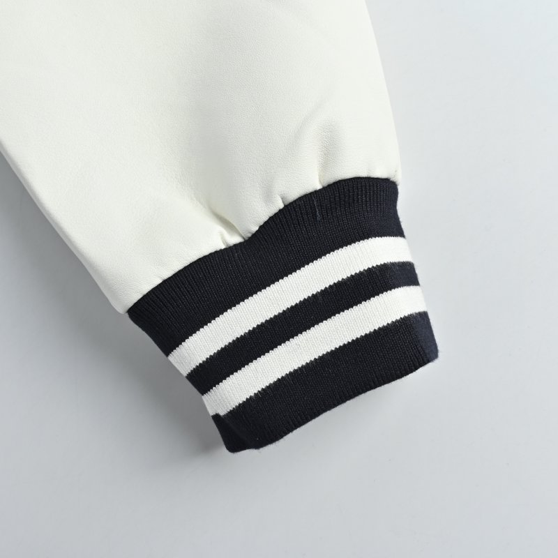 Black & White Varsity Bomber Jacket view