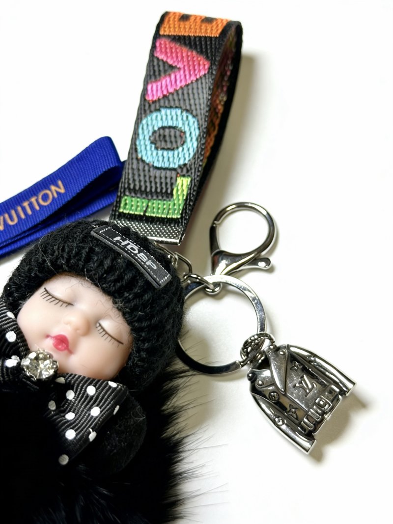 Louis Vuitton Artisans World Tour Doll Keychain Black view