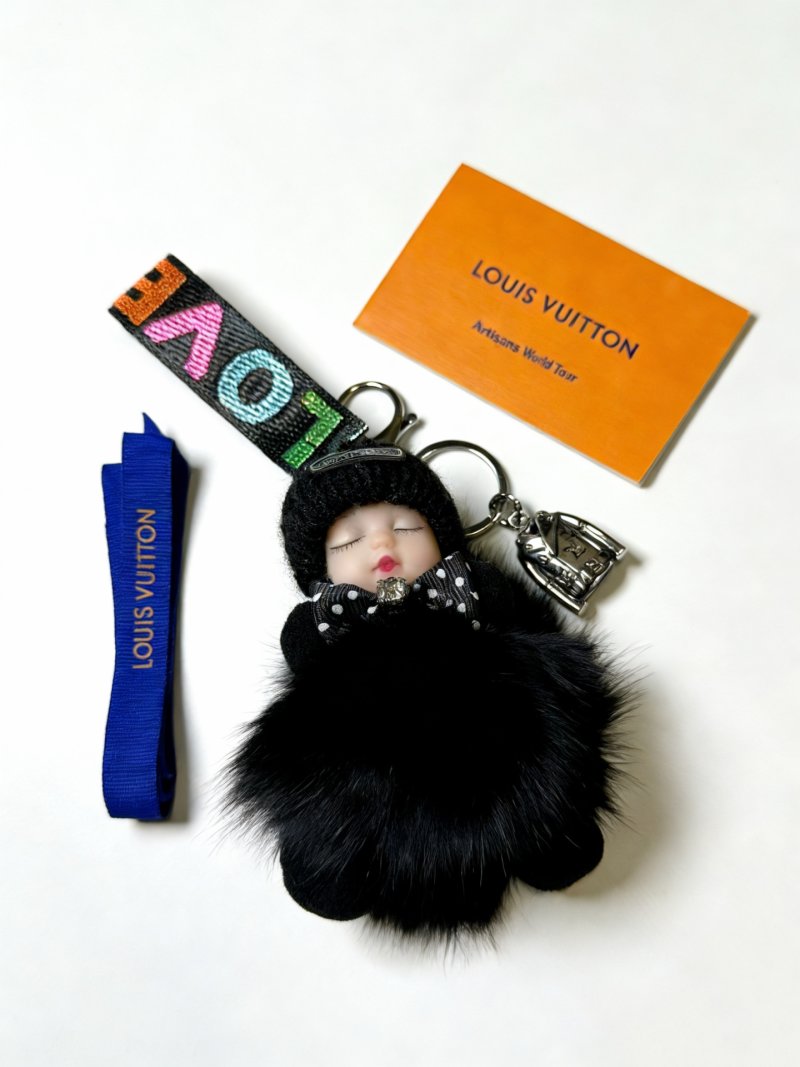 Louis Vuitton Artisans World Tour Doll Keychain Black view