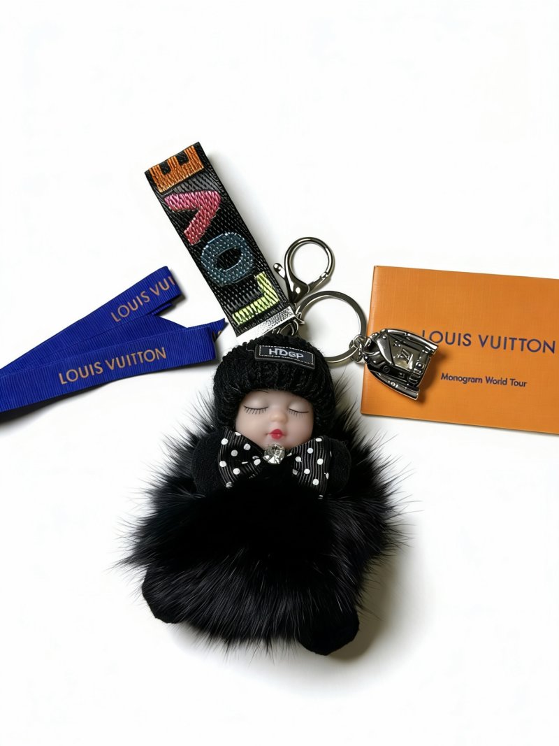 Louis Vuitton Artisans World Tour Doll Keychain Black view
