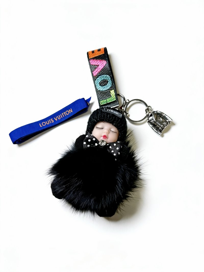 Louis Vuitton Artisans World Tour Doll Keychain Black view