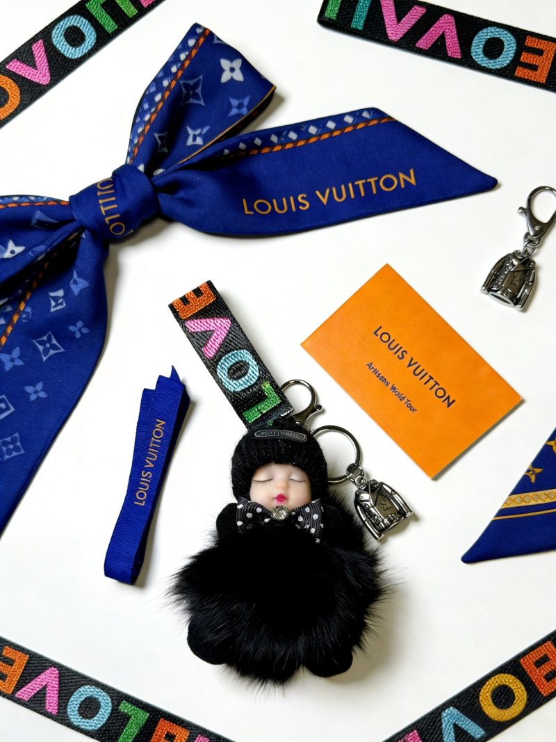 Louis Vuitton Artisans World Tour Doll Keychain Black view