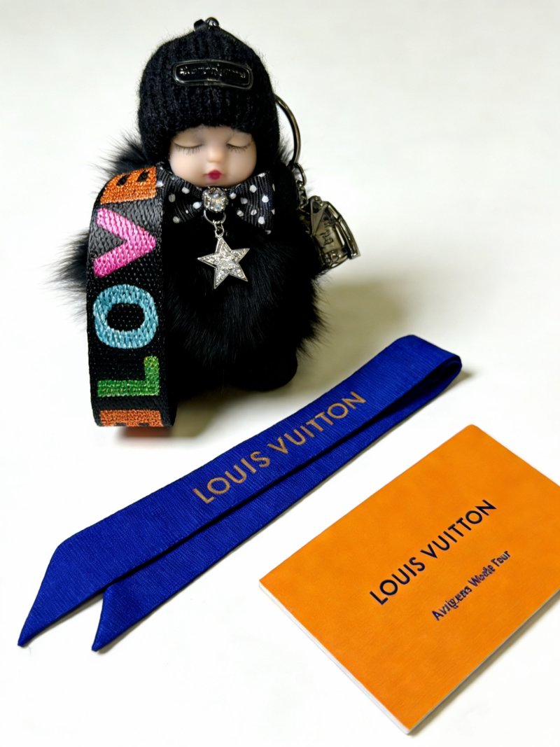 Louis Vuitton Artisans World Tour Doll Keychain Black view