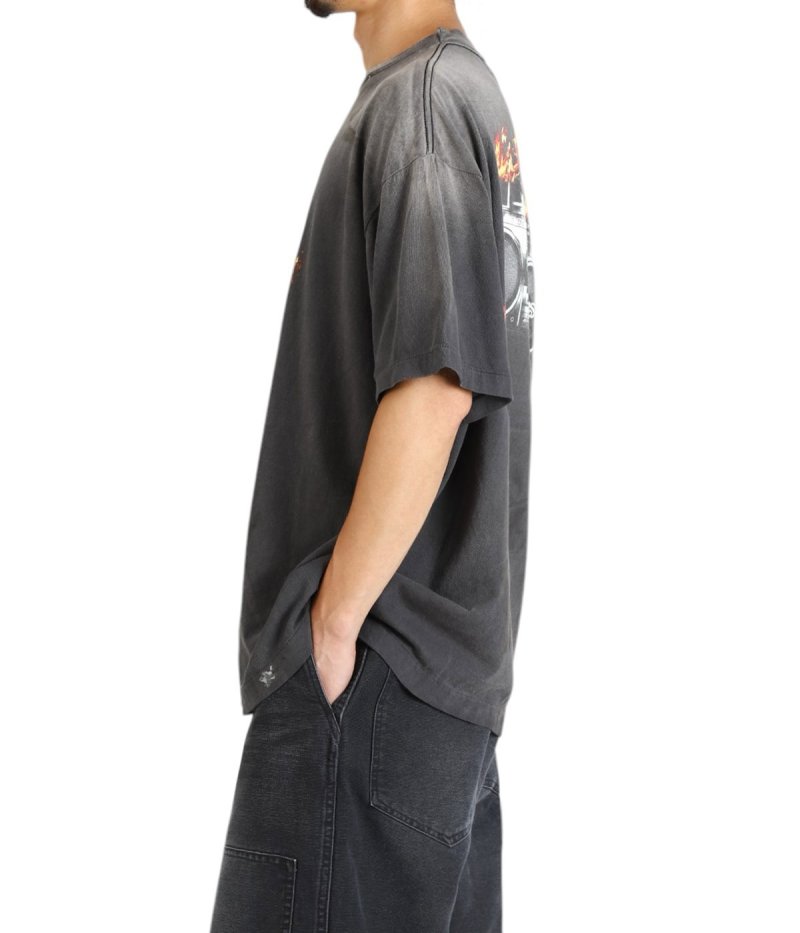 Nas Fire Graphic Black T-Shirt view