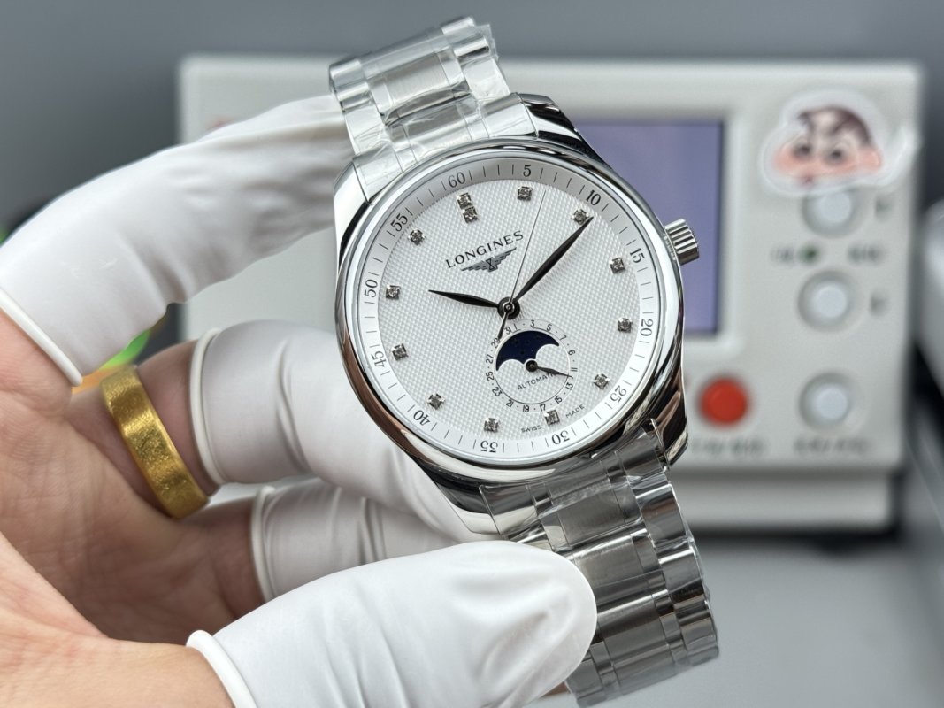 Longines Master Collection Moon Phase 40mm Silver Dial Watch view