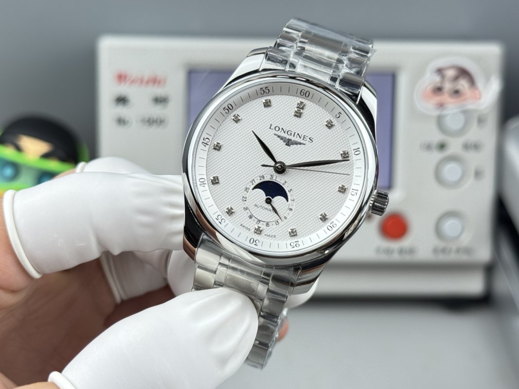 Longines Master Collection Moon Phase 40mm Silver Dial Watch view
