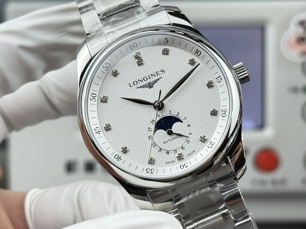 Longines Master Collection Moon Phase 40mm Silver Dial Watch view