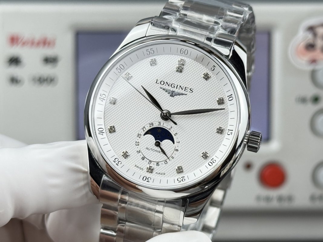 Longines Master Collection Moon Phase 40mm Silver Dial Watch view