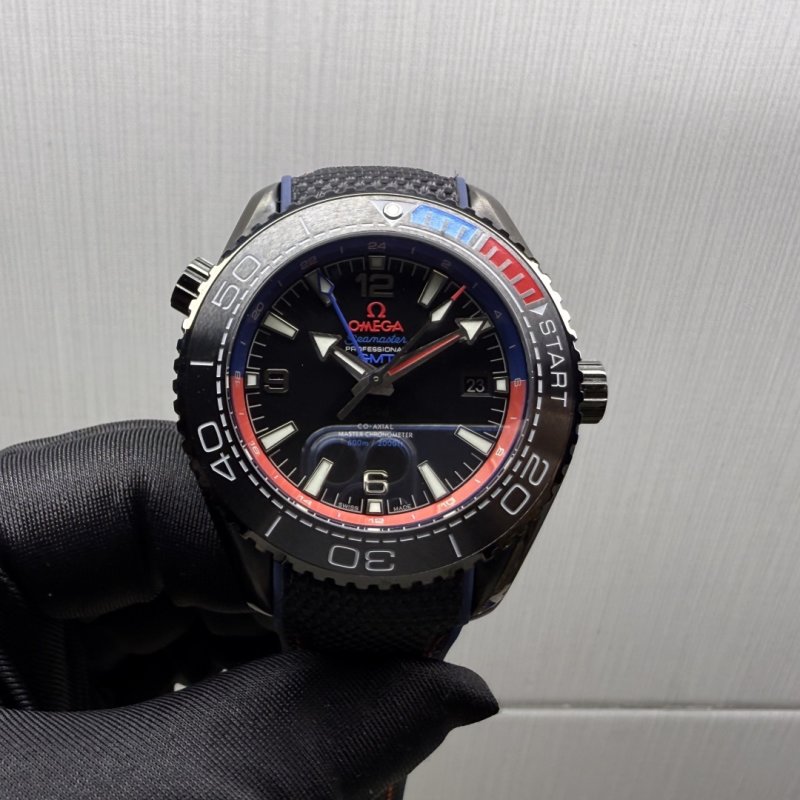 Omega Seamaster 600M GMT Black Dial Rubber Strap Watch view