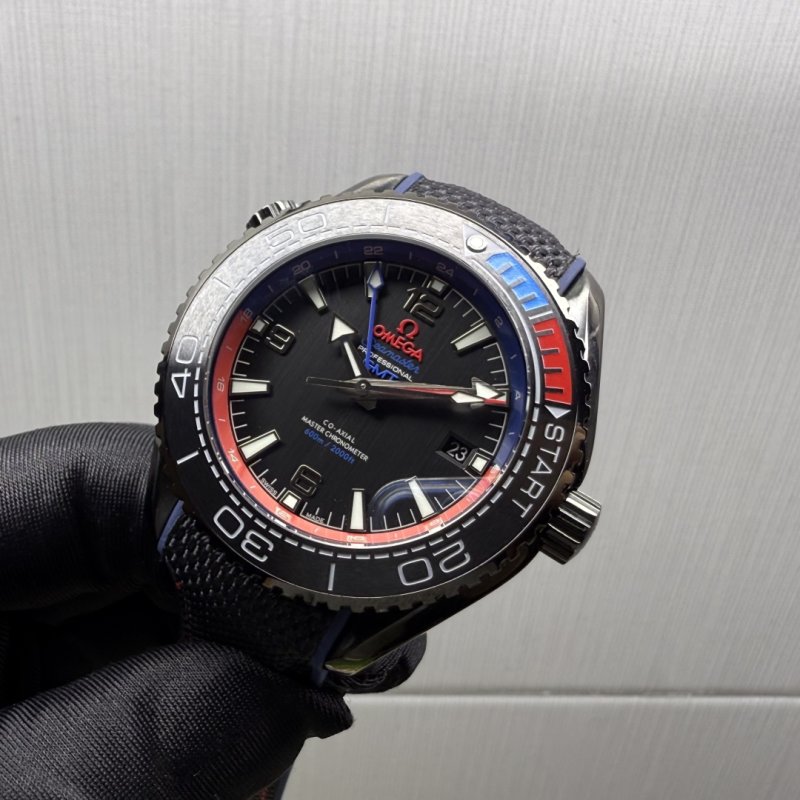 Omega Seamaster 600M GMT Black Dial Rubber Strap Watch view