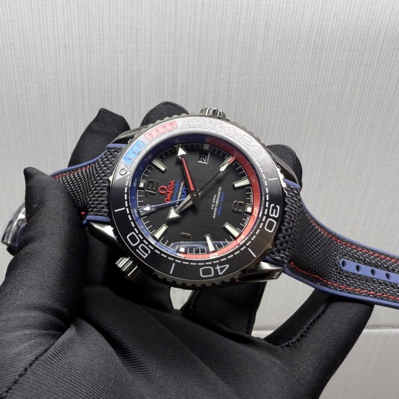 Omega Seamaster 600M GMT Black Dial Rubber Strap Watch view