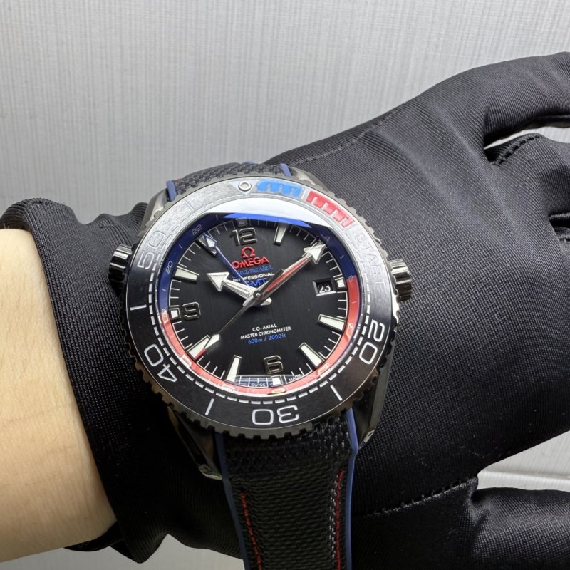 Omega Seamaster 600M GMT Black Dial Rubber Strap Watch view