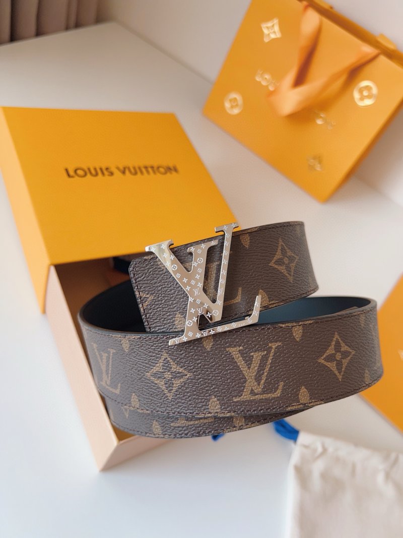 Louis Vuitton Monogram Canvas Belt with LV Buckle - Brown view
