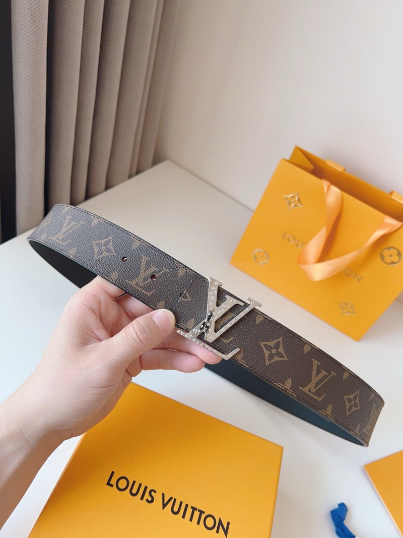 Louis Vuitton Monogram Canvas Belt with LV Buckle - Brown view