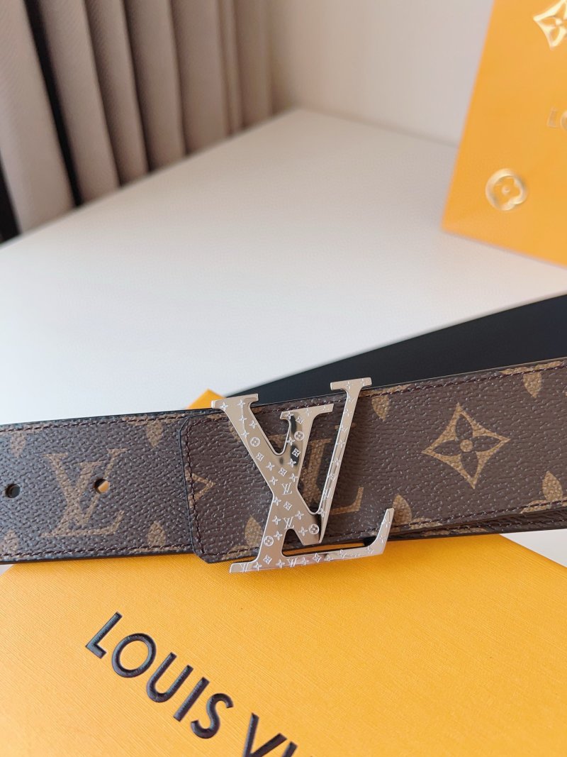 Louis Vuitton Monogram Canvas Belt with LV Buckle - Brown view