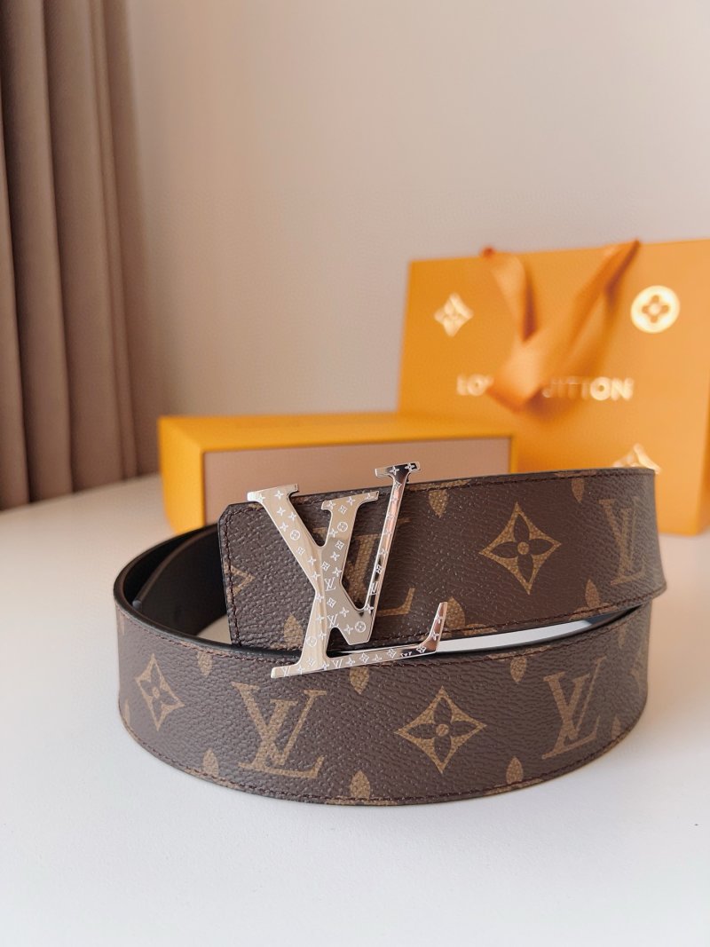 Louis Vuitton Monogram Canvas Belt with LV Buckle - Brown view