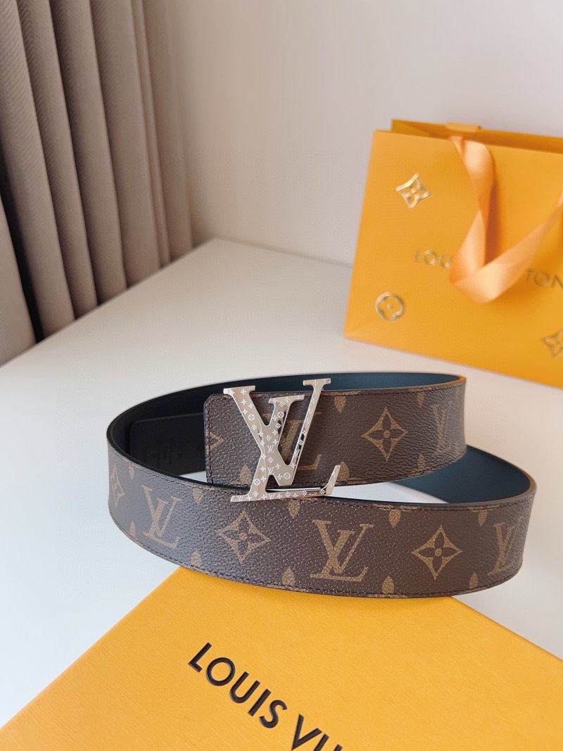 Louis Vuitton Monogram Canvas Belt with LV Buckle - Brown view