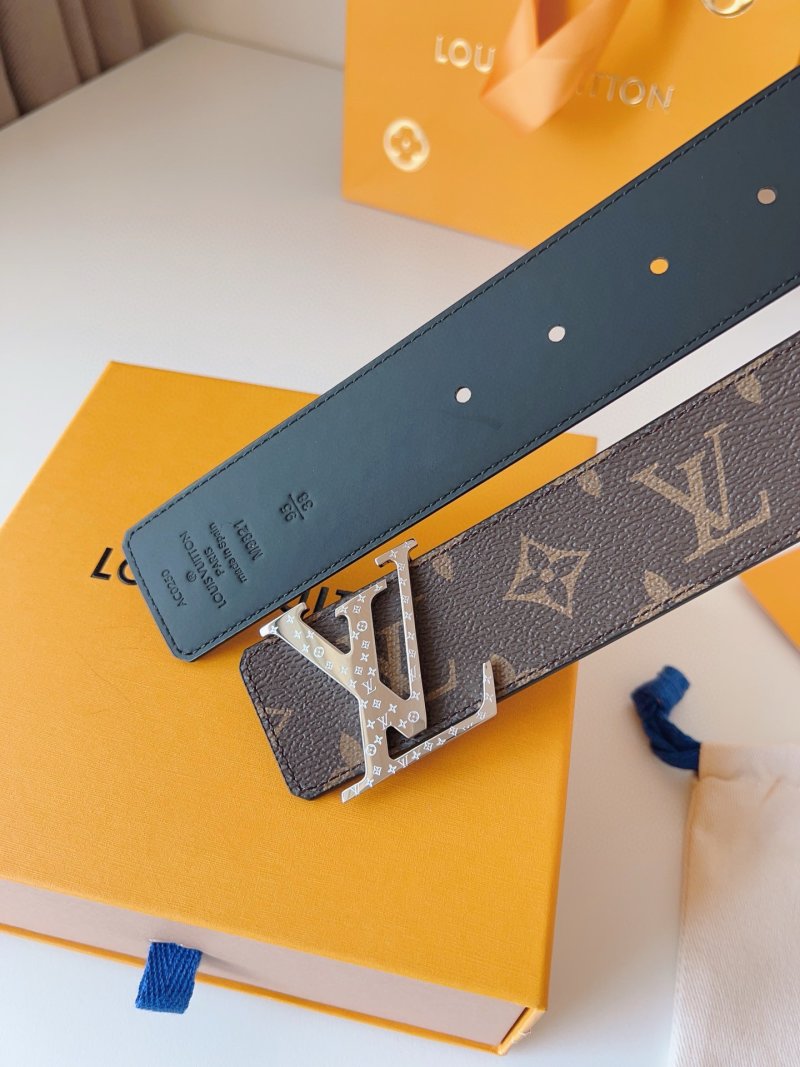 Louis Vuitton Monogram Canvas Belt with LV Buckle - Brown view