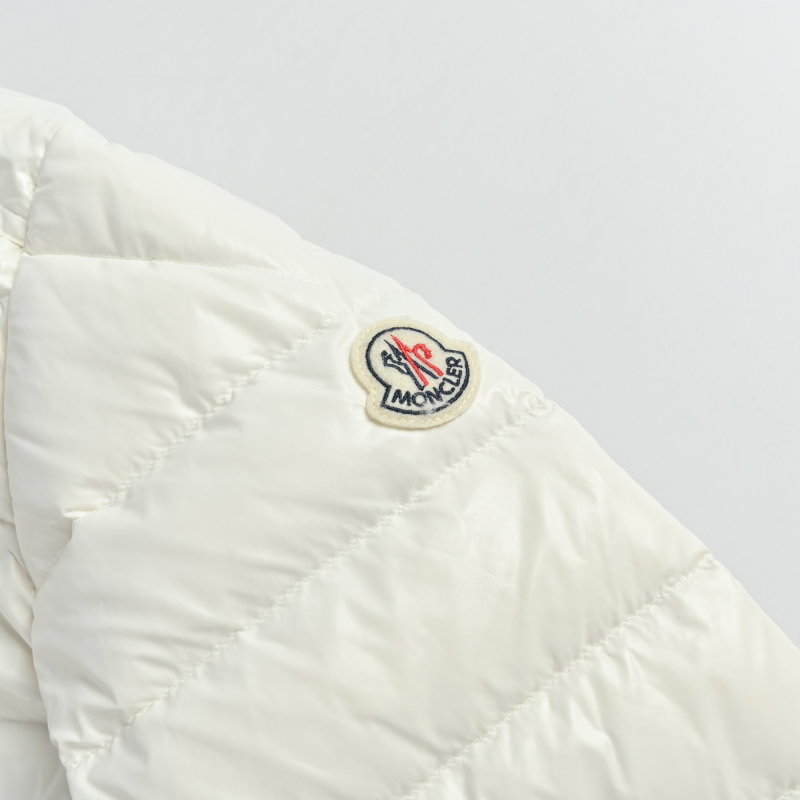 Moncler White Quilted Down Jacket view