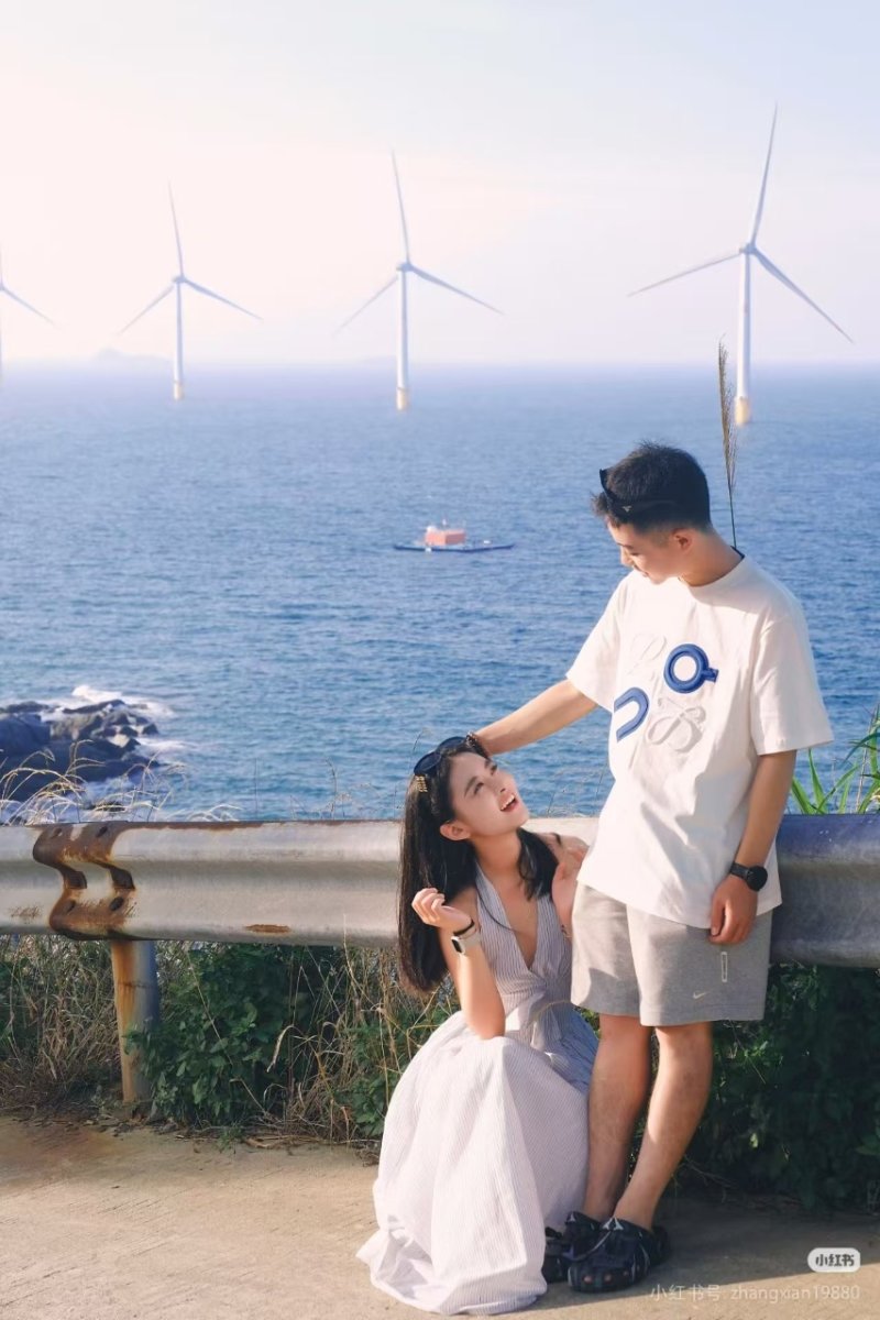 White Oversized T-Shirt with Blue Logo Print view