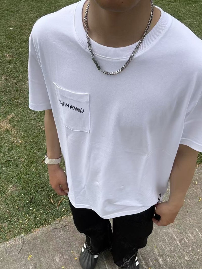 White Short Sleeve T-Shirt with Graphic Back Print view