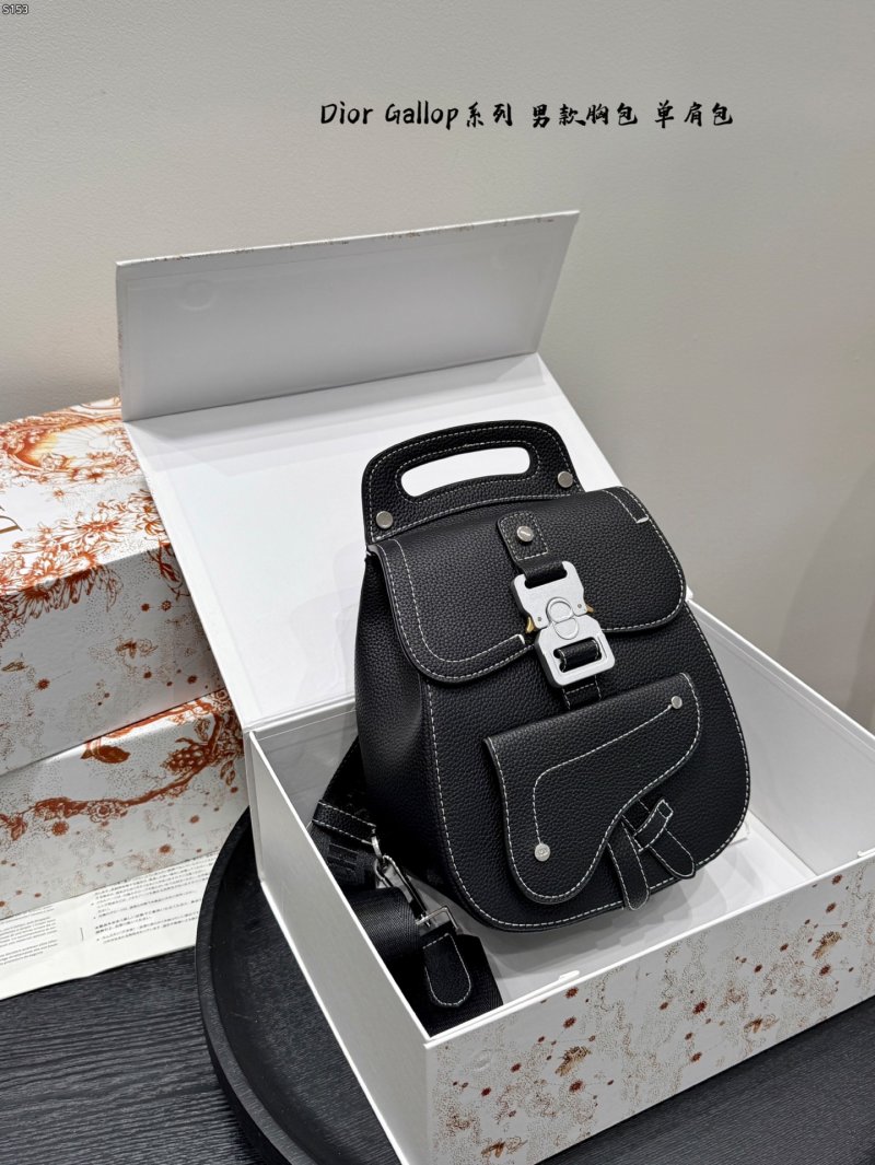 Dior Gallop Series Black Leather Crossbody Bag
