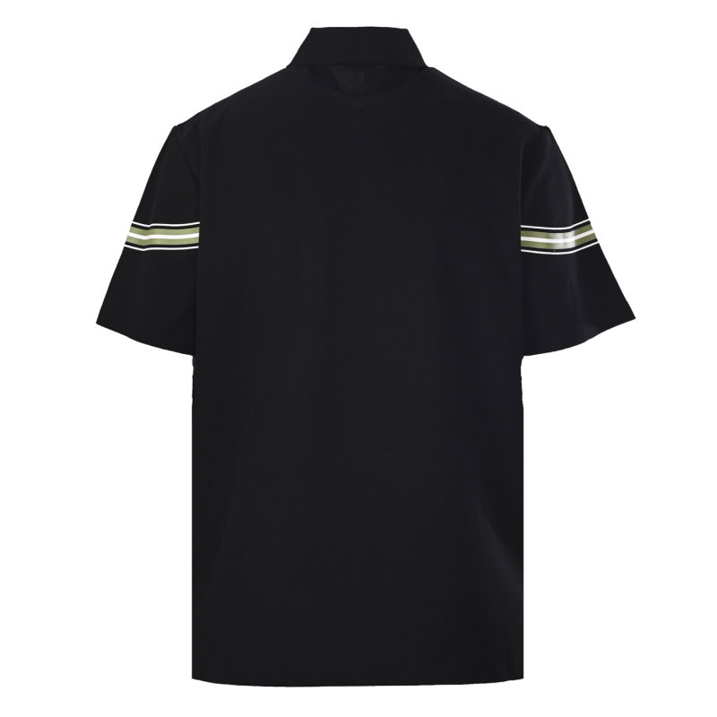 Lacoste Navy Polo Shirt with Stripe Detail view
