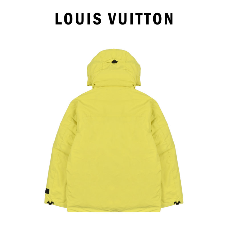 Neon Yellow Premium Down Puffer Jacket view