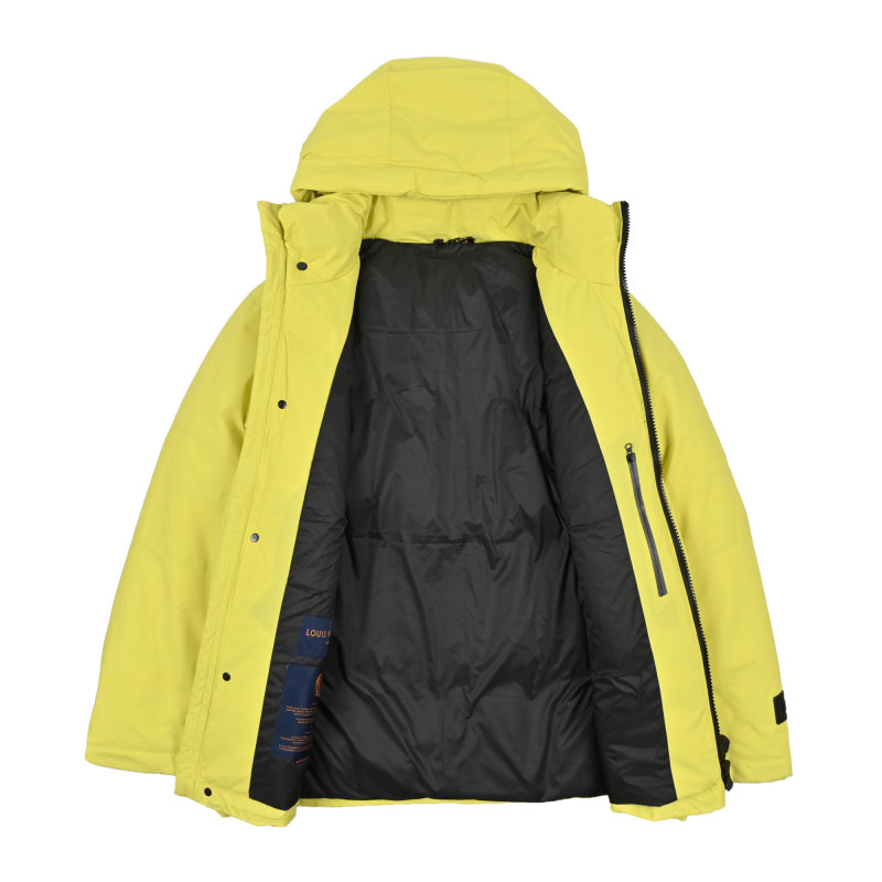 Neon Yellow Premium Down Puffer Jacket view