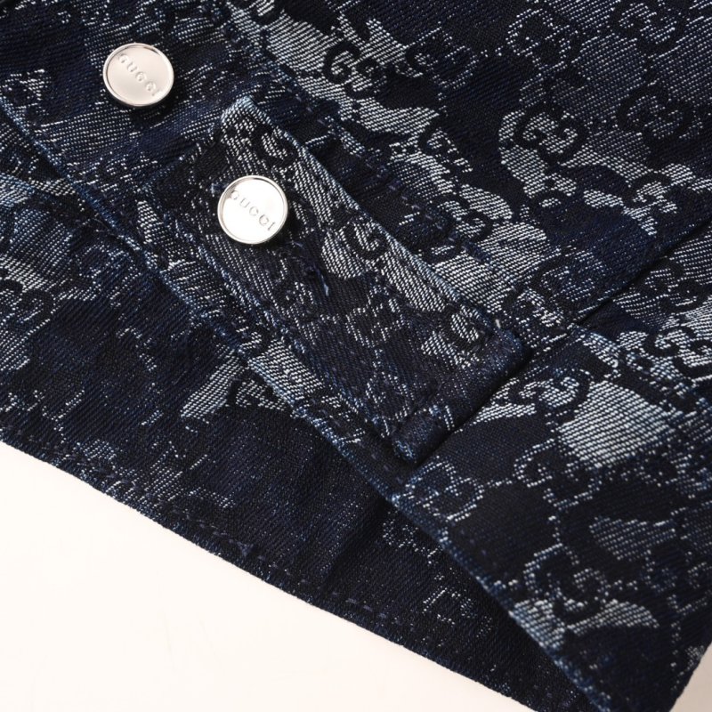 Gucci GG Monogram Jacquard Denim Jacket Deep Navy view