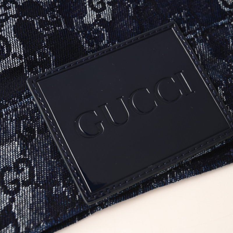 Gucci GG Monogram Jacquard Denim Jacket Deep Navy view
