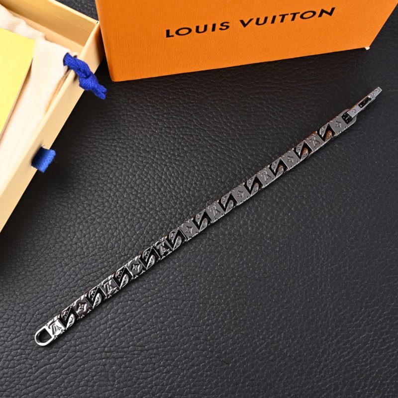Louis Vuitton LV Monogram Tied Up Gun Black Metal Bracelet