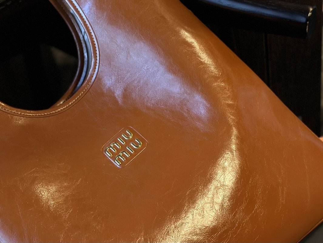 Miu Miu Cognac Leather Tote Bag 30cm view